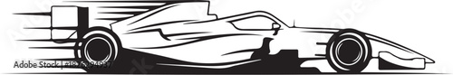 Formula 1 racing car speed vector graphic, dynamic motion blur effect