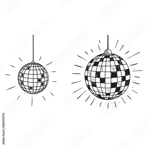 disco ball vector illustration