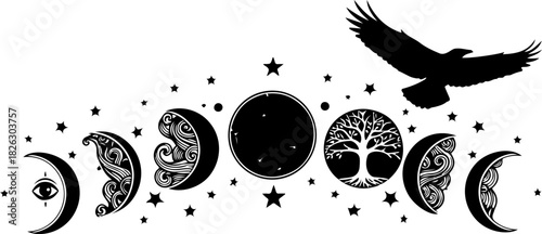 Mystic Hand Sigil Tattoo design