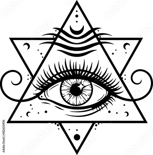 Mystic Hand Sigil Tattoo design