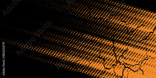 orange black brush Car sticker wrap pattern banner abstract sporty lines black orange color combination grunge brush modern pattern racing motorsport vector design.