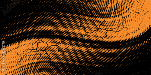 orange black brush Car sticker wrap pattern banner abstract sporty lines black orange color combination grunge brush modern pattern racing motorsport vector design, Eps 10.