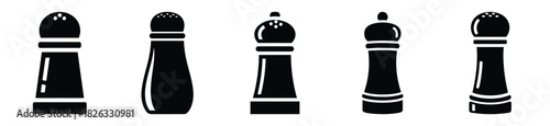 set of  pepper shaker icon vector illustration isolated on white background