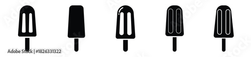set of  popsicle icon vector illustration isolated on white background