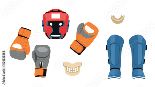 Martial arts protective gear set for training and safety design