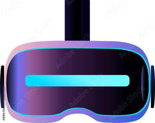 Futuristic virtual reality headset with vibrant gradient design for immersive experiences