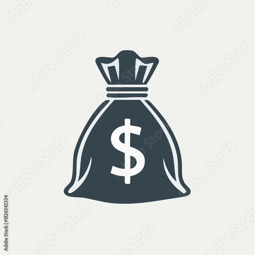 Money Bag Icon Illustrative Representation of Wealth, Finance, and Investment Opportunities