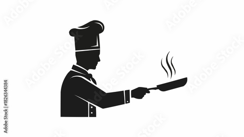 silhouette of a chef