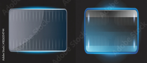 Blue light switch and bulb vector icon illustration design