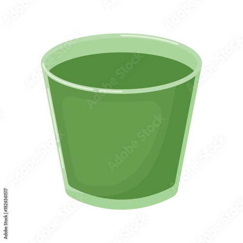 Japanse Matcha Drink and Beverage Drawing Cartoon Vector Illustration