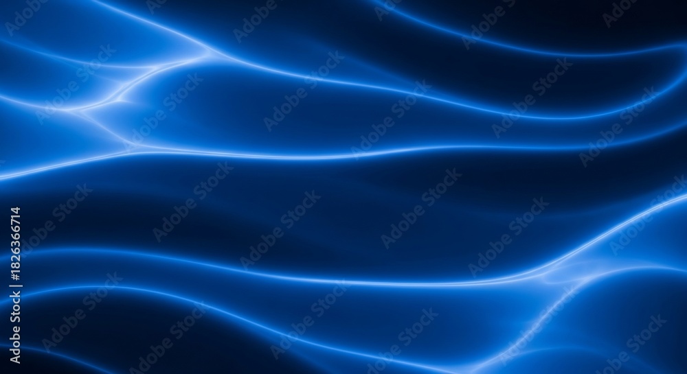 Obraz premium Abstract Blue Energy Waves Flowing Seamlessly.