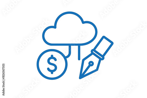 Cloud service connecting creative content tools with financial monetization and revenue streams