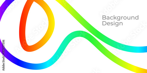 Colorful Wavy Squiggles Gradient Art. Vector Background Perfect for Posters and Promotional Designs