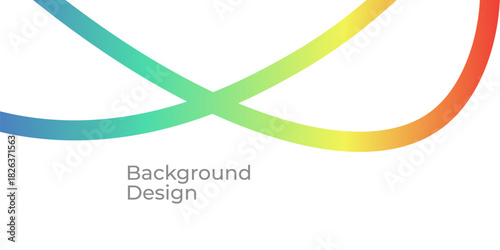 Vibrant Wavy Gradient Line Pattern. Colorful Squiggles Vector Background on White