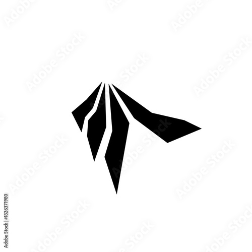origami crane isolated on white