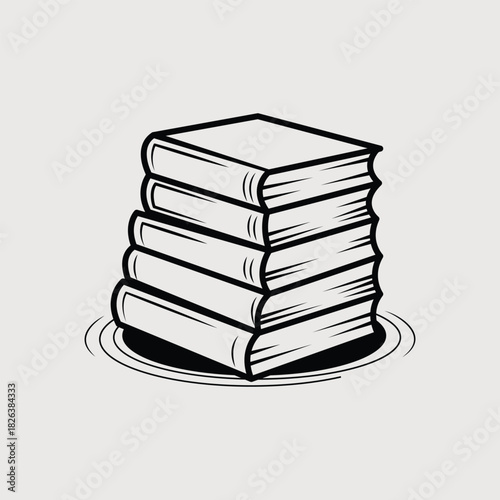 Stack of Books Vector Illustration for Education and Reading Related Designs Simple and Clean Look