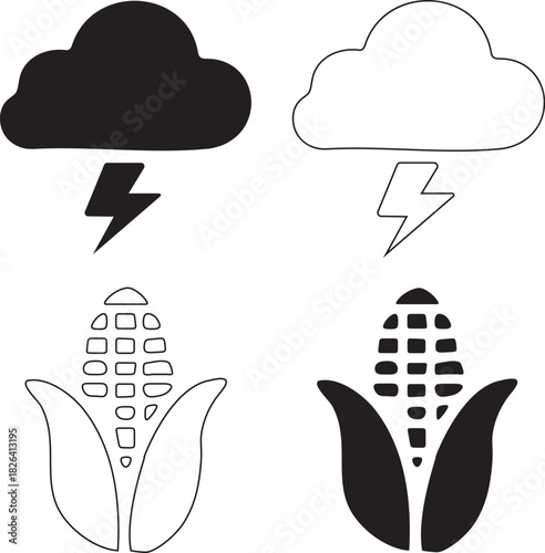 Agricultural icon set