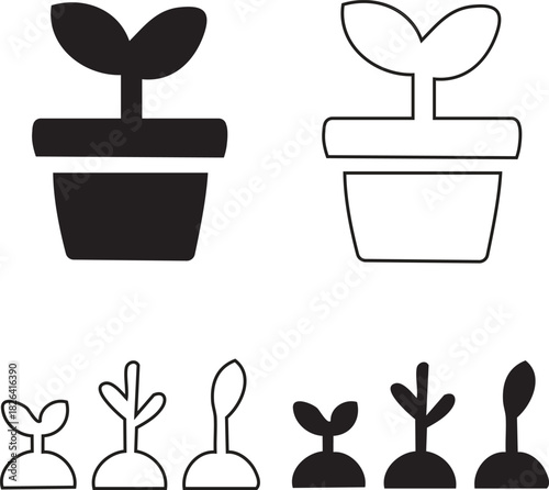 Agricultural icon set