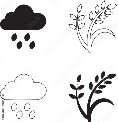 Agricultural icon set