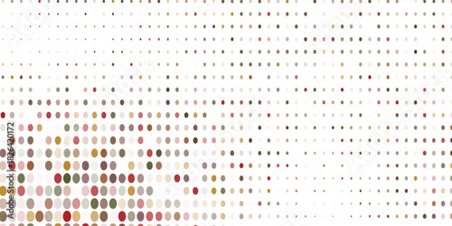 Light Blue, Green vector red banner with set of circles, dots. Donuts Background. Creative Design Template. Technological halftone illustration.