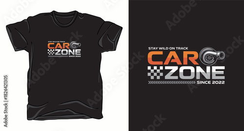 Car zone drifting car graphic vector art t-shirt design print template