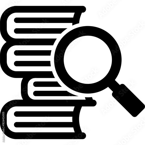 Case Report Icon — Legal Documentation & Investigation Glyph Symbol