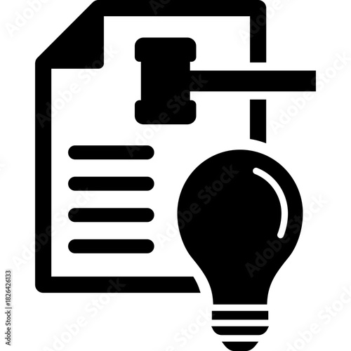 Business Law Icon — Corporate Legal Regulations Glyph Symbol