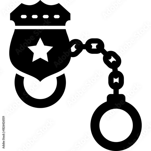 Manacles Icon — Restraint & Detention Glyph Symbol