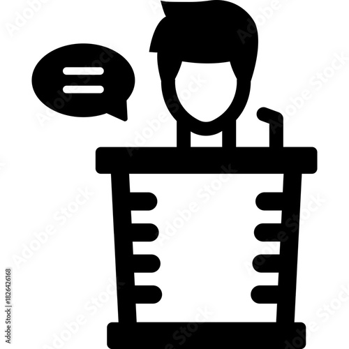 Child Custody Witness Icon — Family Court Testimony Glyph Symbol