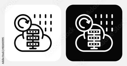 CRM Dashboard Dual Monochrome Icon Set