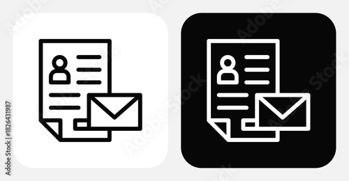 CRM Notification Dual Monochrome Icon Set