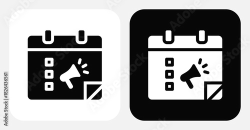 Task Assignment Dual Monochrome Icon Set