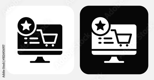 Upselling Strategy Dual Monochrome Icon Set