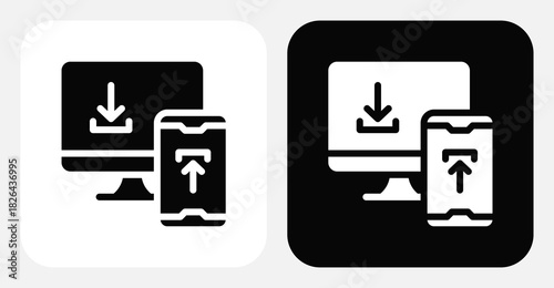 Automation Flow Dual Monochrome Icon Set
