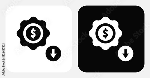 Billing Info Dual Monochrome Icon Set