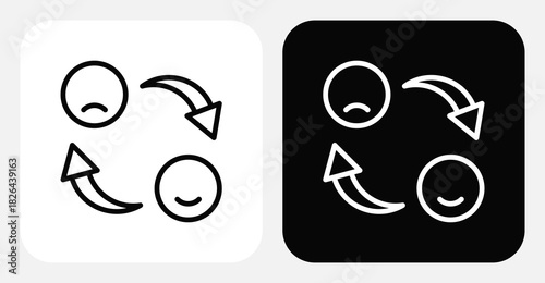 CRM Dashboard Dual Monochrome Icon Set