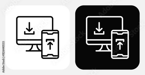 Automation Flow Dual Monochrome Icon Set