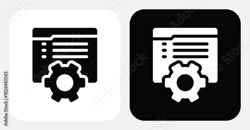 Web Development Dual Monochrome Icon Set