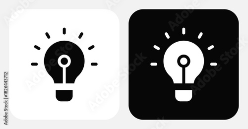 Bulb Dual Monochrome Icon Set