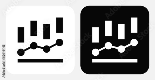 Statistics Dual Monochrome Icon Set