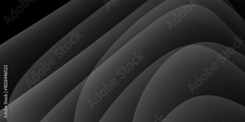 black cloth background abstract with soft waves.