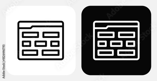 Layout Dual Monochrome Icon Set