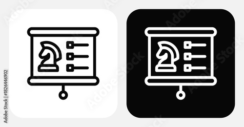 Strategy Dual Monochrome Icon Set