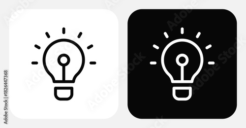 Bulb Dual Monochrome Icon Set