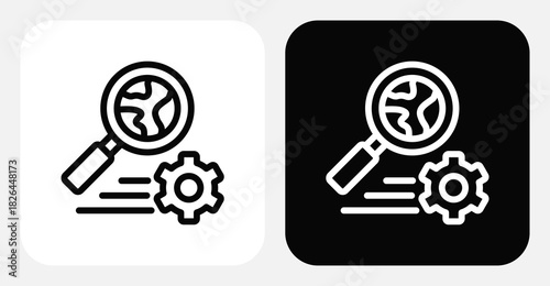 Search Options Dual Monochrome Icon Set