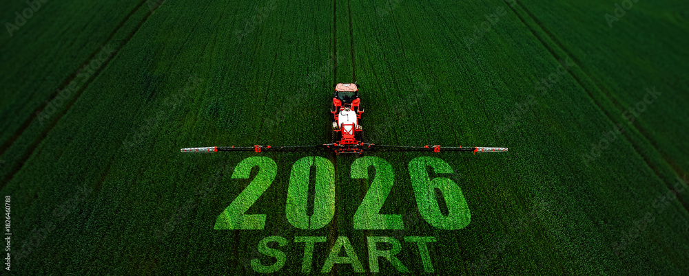 Obraz premium Start 2026 new year with success, goals. goals and opportunities. Successful new year 2026 with successful objectives in agriculture and business.