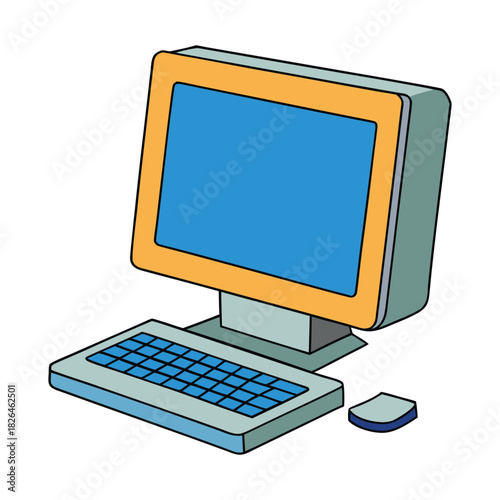 A desktop personal computer with a sleek monitor, sturdy tower, keyboard, and mouse, offering powerful performance for work, browsing, and everyday digital tasks.
