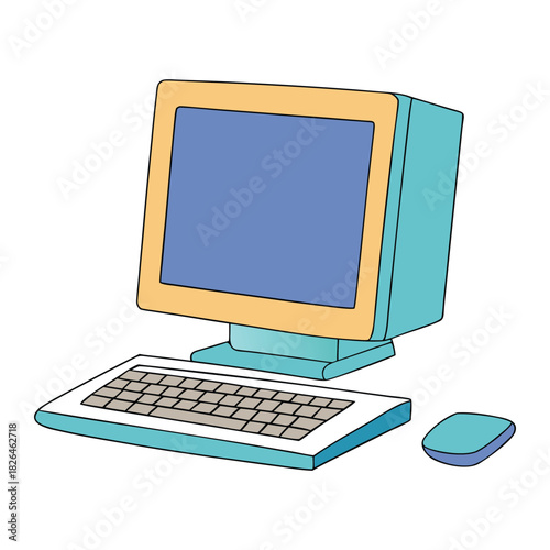 A desktop personal computer with a sleek monitor, sturdy tower, keyboard, and mouse, offering powerful performance for work, browsing, and everyday digital tasks.
