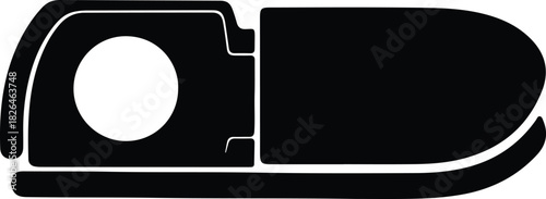 Illustration Bullet single firearm ammunition military weapon silhouette vector