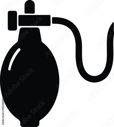 Illustration perfume atomizer silhouette chemical sprayer for beauty treatments vector